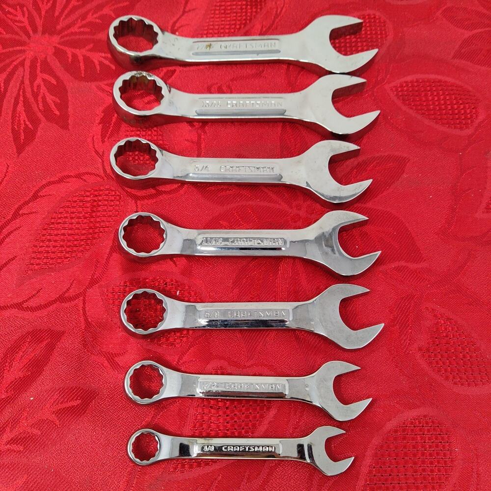 7X USA Craftsman SAE Stubby combination wrench set 3/4"- 3/8" 44110